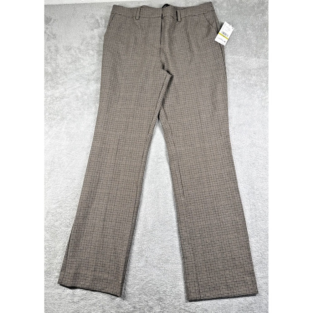 Karen Kane Women's Dandy Girl Plaid Trouser Pants Brown Size 14 NWT